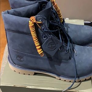 Navy blue Timberland boots